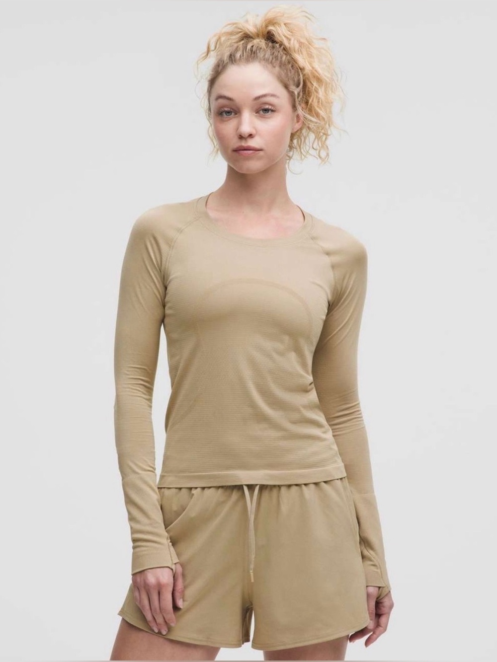Lululemon Swiftly Tech Long Sleeve 2.0 Race Sz 14 Sheer Oak / NWT!